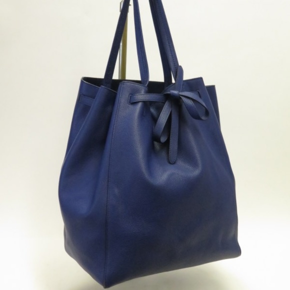 Celine Handbags - Celine Cabas Phantom Tote with Belt Cobalt Blue